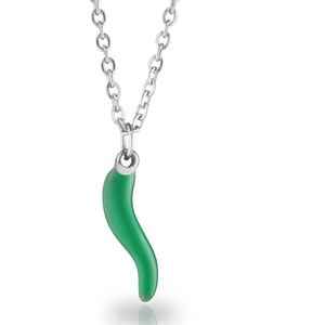 Uniseks ketting met gelukshoorn van roestvrij staal - Verstelbare lengte