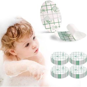 Allecto plus - Transparante oorbeschermers voor kinderen met waterdichte stickers - ideaal voor douchen, zwemmen en surfen - set met anti-slijtagestickers - bescherming tijdens watersport activiteiten.