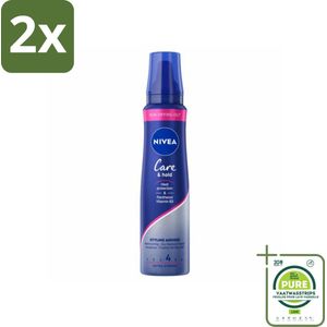 NIVEA - Stylingschuim - Verzorging & Stevigheid - Hittebescherming - 150 ml - Voordeelverpakking - 2 stuks - Styling mousse - Haarverzorging