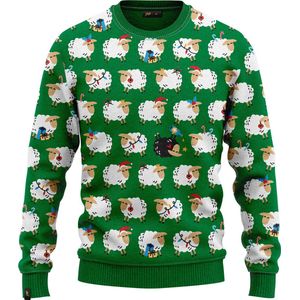 JAP Foute kersttrui - 't Zwarte schaap - Kerstcadeau volwassenen - Dames en heren - Princess Diana - Kerst - 2XL - Groen