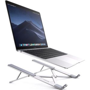 Opvouwbare Aluminium Laptop Standaard - 5 Niveaus in Hoogte Verstelbaar - Compatibel met MacBook Pro Air Acer HP Lenovo Dell XPS 8-17.3”