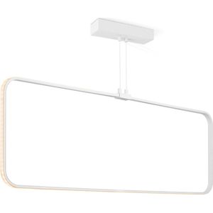 Home Sweet Home - Design Hanglamp Quad - hanglamp gemaakt van Aluminium - Wit - 90/12/134,5cm - Pendellamp geschikt voor woonkamer, slaapkamer en keuken- LED geïntegreerd, 24W 1920lm