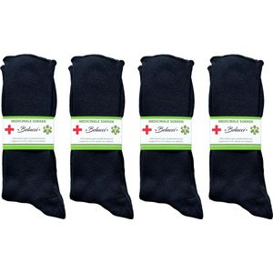 Belucci Katoenen Diabetes Sokken 8 Paar Zwart Maat 39/42