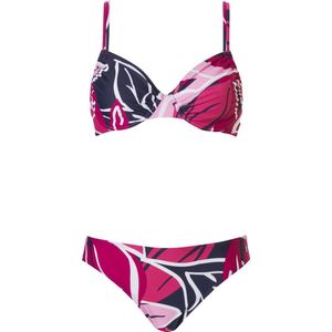 Dames Bikini Pastunette - Floral Leaves - Roze - Maat 38
