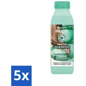 Garnier - Fructis Hair Food Aloe Vera - Shampoo - Normaal tot Droog Haar - 350 ml - Bulkverpakking - 5 stuks