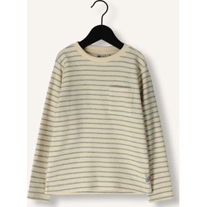 DAILY7 Ls Small Stripe Polo's & T-shirts Jongens - Polo shirt - Ecru - Maat 104