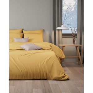Mistral Home - Dekbedovertrek - Flanel - 140 x 200 cm + 65 x 65 cm - Effen Kleur - Geel