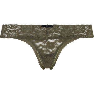 Hunkemöller Dames Lingerie Extra lage v-string - Groen - maat 2XS