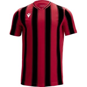 Macron Sceptrum Shirt Korte Mouw Kinderen - Rood / Zwart | Maat: 11-12 Y