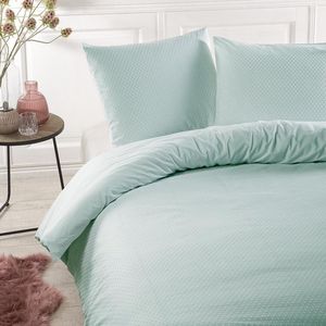 Dekbedovertrek - Streep - Katoen - Blauw/Wit