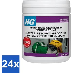 HG Wasmiddel Toevoeging Tegen Nare Geuren In Sportkleding 500 gr - Voordeelverpakking - 24 stuks