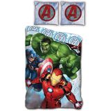 Marvel Avengers Dekbedovertrek Team - Eenpersoons - 140 X 200 cm - Multi