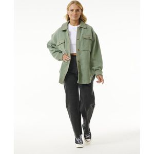 High Tide Fleece Shacket - Sage