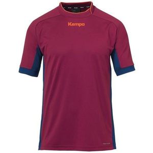 Kempa Prime Shirt Donker Rood-Diep Blauw Maat M