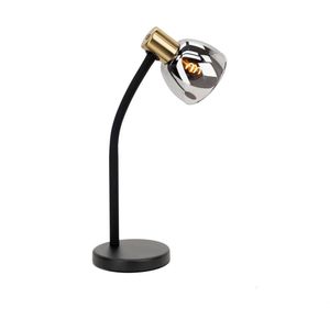 EGLO Macere Tafellamp - Bureaulamp - E14 - 34 cm - Zwart/Goud