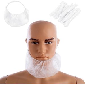 100 stuks vliesbaardbescherming voor mannen - baardnet gezichtshaarbescherming - ademende stofbescherming voor restaurantgebruik .