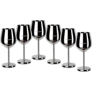 stainless steel wine glasses - royal style wine cups / High Quality - - Perfect for Home, Restaurants and Parties - Champagne Glasses \ Premium product / Tonic Cocktail Glasses