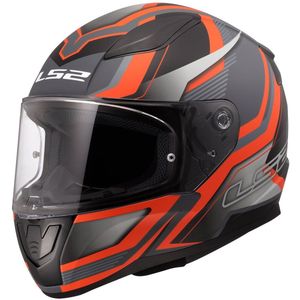 LS2 Helm Rapid II Flitz FF353 oranje / grijs maat L