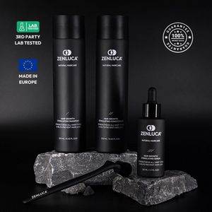 ZENLUCA® Haargroei Stimulerende Full Range Set - Haargroei Shampoo - Haargroei Serum - Haargroei Olie - Haar Groei - Natuurlijke Shampoo - Haargroei Versneller - Dermaroller haargroei - Dermarollers - Haaruitval Vrouwen - Haaruitval Mannen