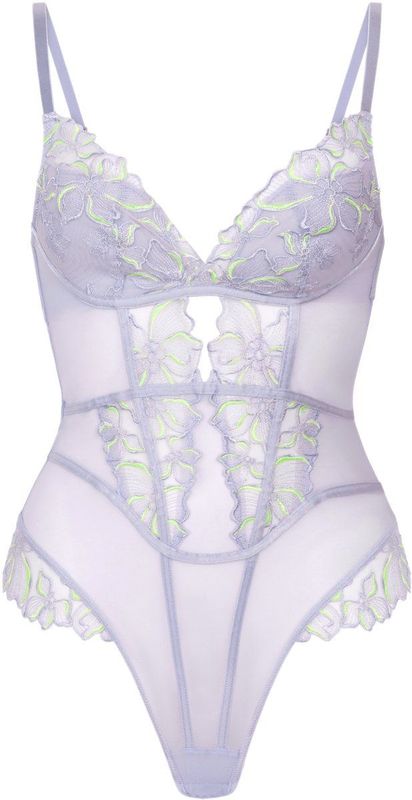 Hunkemöller - Body Lauren - Met Mesh en Kanten Details - Bodystocking