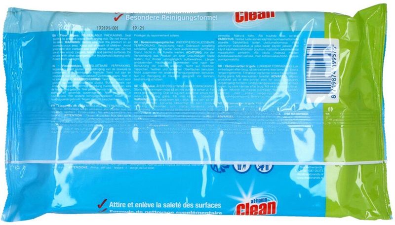 At Home Reinigingsdoekjes Vloer - 3 x 15 stuks - Voordeelverpakking