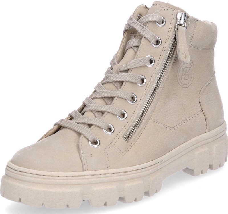 Paul Green - Casual Schoenen - Beige - Nubuckleer - Veterschoen