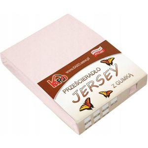 Jersey laken met elastiek 140x200 cm roze KARO