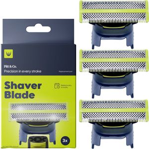 Vervangmesjes geschikt voor Philips OneBlade - QP2520/QP2530/QP2620/QP2630/QP2724/QP2834 – 3 stuks