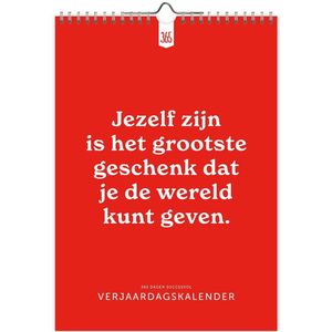 365 Dagen Succesvol Verjaardagskalender A4