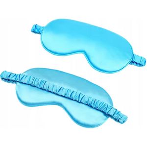 Scoby - Zacht Zijden Slaapmasker - Verduisterend Eye Mask - Lichtblauw