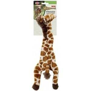 Skinneeez Plush Giraffe - vrij van pluche vulling - met pieper - Small 34 cm