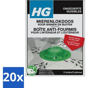 HG Mierenlokdoos 2 stuks per verpakking - Bulkverpakking - 20 stuks