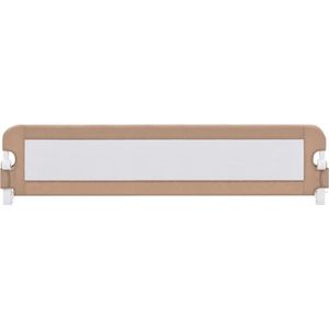 vidaXL Bedhekje peuter 180x42 cm polyester taupe