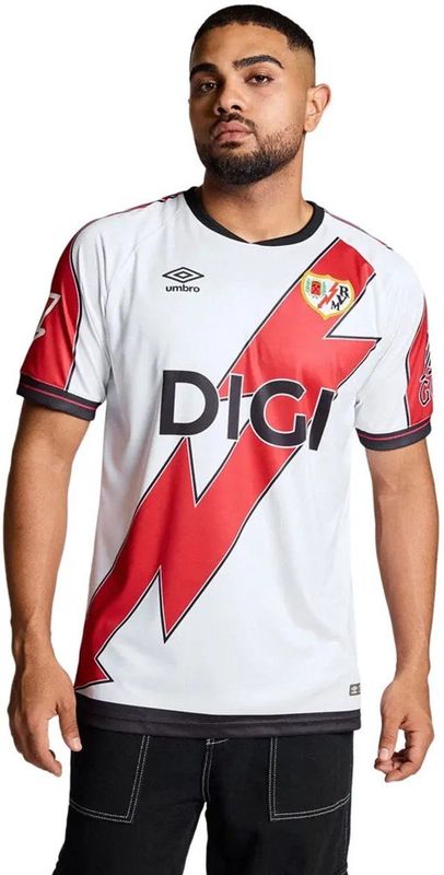 Umbro Rayo Vallecano 25/26 Thuis T-shirt Met Korte Mouwen Wit S Man