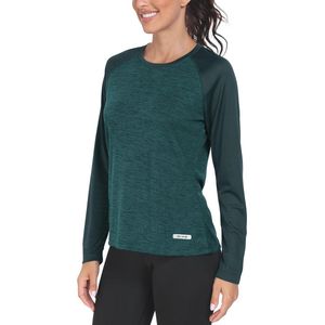 AjezMax Wandelshirt voor dames, uv-shirt, lange mouwen, loopshirt, UPF 50+, functioneel shirt, sneldrogend, outdoor, lange mouwen, licht, zomer T-shirt