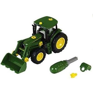 Klein Toys John Deere trekker voorlader met contragewicht - bouwset 6215 R trekker - 24,5x9,5x12 cm - groen geel