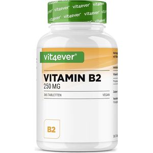 Vit4ever - Vitamine B2 - 250 mg - 365 Tabletten - Veganistisch