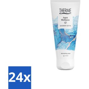 Therme - Aqua Wellness - Douche Satin - Verfrissend - Verzorgend - 200ml - Voordeelverpakking - 24 stuks