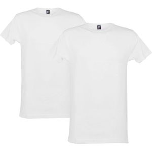 Alan Red heren 2P O-hals shirts derby wit