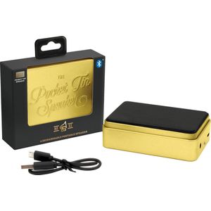 Luckies - Draagbare 'Pocket' speaker in tinnenblikje goud