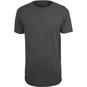 Build Your Brand BY028 Shaped Long Tee - Charcoal (Heather) - XL