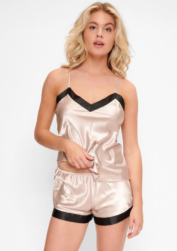 Lingadore - Satin Top - Co-ord Set - Satijnen Top en Shorty