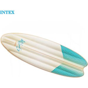 Intex Opblaasbaar Surfboard 178CM Wit - Surfplank - Bodyboard - Luxe Strand Luchtbed - Zwembad Luchtbed - Lounge Luchtbed