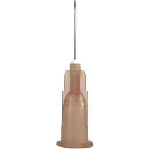 Romed 100st injectienaald 26G x 0.5 - steriele naalden - injectienaalden - naald - Bruin - Roestvrij Staal - Speciaal geslepen facet - injectie