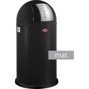 Wesco Pushboy Prullenbak 50 Liter - Mat Zwart