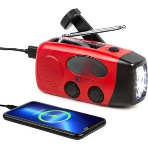 Lexium Noodradio solar opwindbaar - Radio - Noodradio - Weerradio - Radio voor Noodgevallen - Nood - Muziek - Nieuws - Noodpakket - Rampen - Praktisch - Zonneenergie