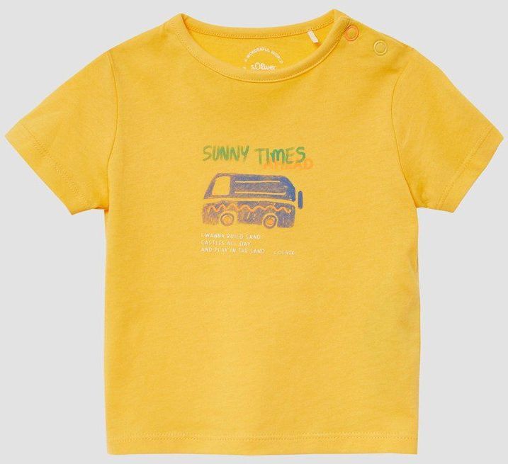 s.Oliver - T-Shirt - Zacht Katoen - Met Knoopjes - Korte Mouwen