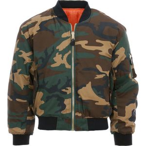 Fostex Garments - MA-I flight jacket camouflage (kleur: Woodland / maat: XS)