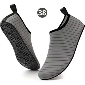 Bovista Waterschoenen Voor Kinderen & Volwassenen - Aqua Shoes - Aquaschoenen - Afzwemschoenen - Zwemles Schoenen - Grijs - Maat 35