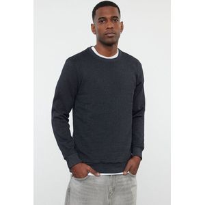 Trendyol TMNAW21SW1208 Volwassenen Mannen Sweatshirt single - Antraciet - L